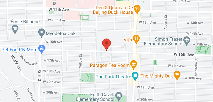 map of 210 633 W 16TH AVENUE